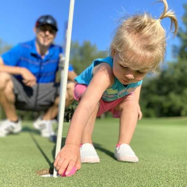 Little Girl Pink Golf Ball